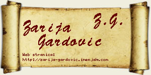 Zarija Gardović vizit kartica